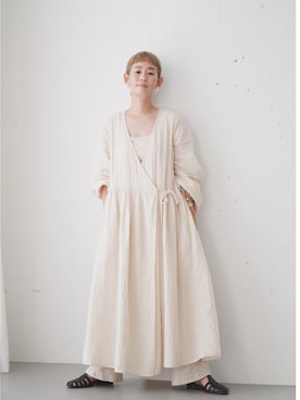 「Steven Alan（スティーブンアラン）の＜Steven Alan＞レザー メッシュ サンダル（サンダル）」を使った、yukiさん（レディース・152cm）の夏コーディネート