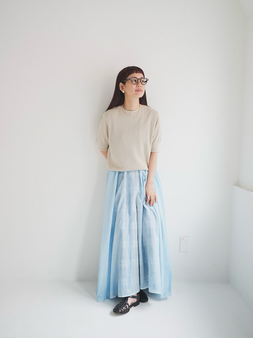 トップス Yuki YUKI HASHIMOTO(ユウキハシモト)のMESH TWIN TANK TOP BLUE