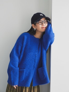 「アイテム（キャップ）」を使った、yukiさん（レディース・152cm）の冬コーディネート