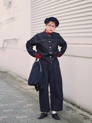 cotton denim back gom パンツ yuni｜cotton denim back gom パンツ