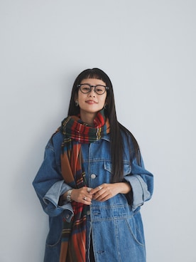 「Johnstons of Elgin（ジョンストンズオブエルガン）のアイテム」を使った、yukiさん（レディース・152cm）の冬コーディネート