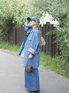 「CLEDRAN（クレドラン）の【本革】CL3542 TANTE PURSE SHOULDER コンパクト ポシェット（ショルダーバッグ）」を使った、yukiさん（レディース・152cm）の秋コーディネート