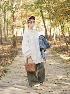 「アイテム（帽子）」を使った、yukiさん（レディース・152cm・40代）の秋コーディネート