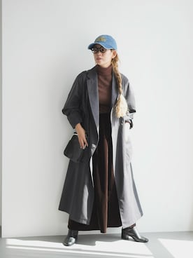 「アイテム（スカート）」を使った、yukiさん（レディース・152cm・40代）の秋コーディネート