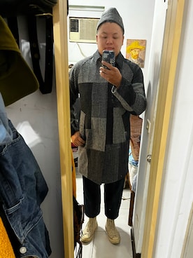 「冬」｜「アイテム（ダッフルコート）」を使った、yoshunさん（メンズ・179cm）の秋コーディネート
