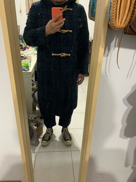 「アイテム（ダッフルコート）」を使った、yoshunさん（メンズ・179cm）の秋コーディネート