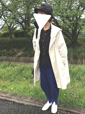 「niko and...（ニコアンド）のアイテム（その他アウター）」を使った、tamaさん（レディース・159cm）の春コーディネート