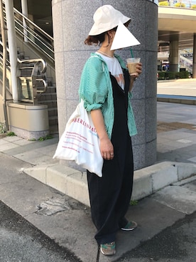 「Serendipity（セレンディピティ）のアイテム（オールインワン・サロペット）」を使った、tamaさん（レディース・159cm）の春コーディネート