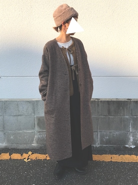 「khakito（カーキト）のアイテム」を使った、tamaさん（レディース・159cm）の冬コーディネート