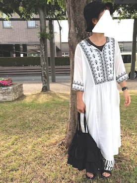 「Serendipity（セレンディピティ）のアイテム」を使った、tamaさん（レディース・159cm）の夏コーディネート