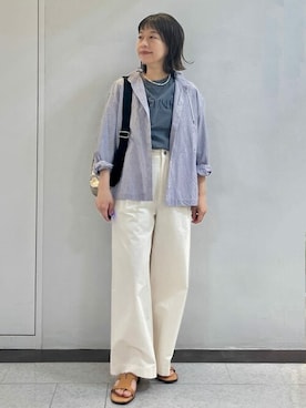 「アイテム（バックパック/リュック）」を使った、ayakaさん（レディース・150cm）の春コーディネート