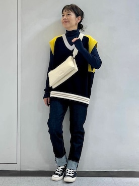 「EDWIN（エドウィン）のアイテム」を使った、ayakaさん（レディース・150cm）の秋コーディネート