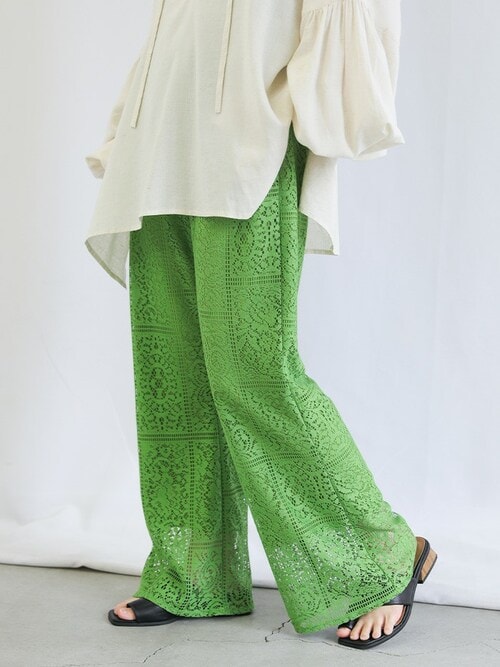 パッチワークレースイージーパンツ（その他パンツ）｜select MOCA