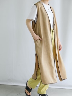「select MOCA（セレクトモカ）のアイテム（その他アウター）」を使った、SELECT MOCAさん（レディース・164cm）の春コーディネート