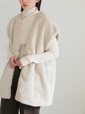 「select MOCA（セレクトモカ）のアイテム（その他アウター）」を使った、SELECT MOCAさん（レディース・158cm）の秋コーディネート