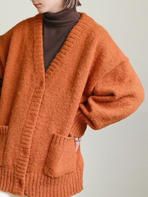 Vネックカラーニットカーディガン（カーディガン/ボレロ）｜select