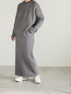 「select MOCA（セレクトモカ）のアイテム（セットアップ）」を使った、SELECT MOCAさん（レディース・158cm）の冬コーディネート