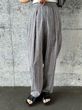 「select MOCA by son（セレクトモカバイソン）のアイテム（スラックス）」を使った、SELECT MOCAさん（レディース・159cm）の春コーディネート