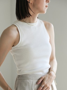 「select MOCA by son（セレクトモカバイソン）のアイテム（スラックス）」を使った、SELECT MOCAさん（レディース・160cm）の春コーディネート