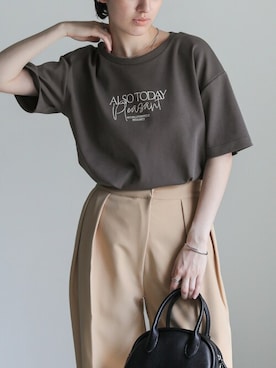 「select MOCA by son（セレクトモカバイソン）のアイテム（スラックス）」を使った、SELECT MOCAさん（レディース・160cm）の夏コーディネート