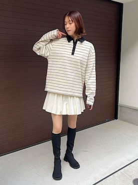 「LE TALON（ルタロン）のアイテム（ブーツ）」を使った、matsuriさん（レディース・164cm）の冬コーディネート