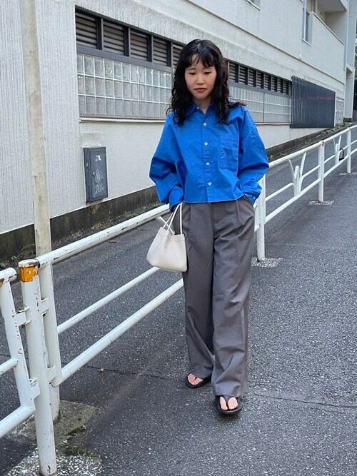 カットオフデザイン クロップド丈シャツ（シャツ/ブラウス）｜fredy