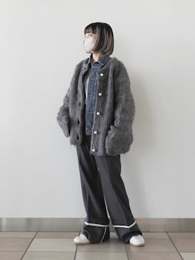 「ロールアップ」｜「アイテム（スラックス）」を使った、FREDY&GLOSTER stylingさん（レディース・147cm）の秋コーディネート