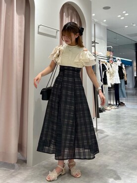 「ブルべ夏」｜華鈴さん（レディース・157cm）の春コーディネート