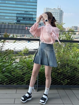 「ブルべ夏」｜華鈴さん（レディース・157cm）の春コーディネート