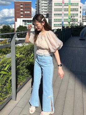 「ブルべ夏」｜華鈴さん（レディース・157cm）の夏コーディネート