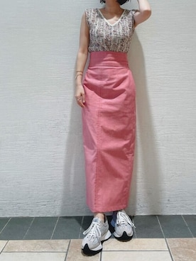 「LAGUNAMOON（ラグナムーン）のアイテム（ブレスレット）」を使った、LAGUNAMOON STAFFさん（レディース・154cm）の春コーディネート