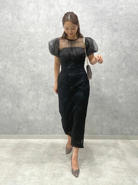 LAGUNAMOON(ラグナムーン)の「LADYシアーパフスリーブエンブロイ