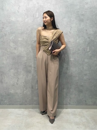 LAGUNAMOON パンツドレス 結婚式 LAGUNAMOON パンツドレス LADYチュールカラーベアパンツドレス