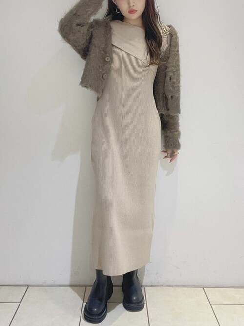 FRAY.ID ファーライクニットカーディガン FRAY I.D - FRAYI.D☆新品ファーライクニットカーディガンの通販 by