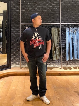 「アイテム（キャップ）」を使った、DAISUKEさん（メンズ・174cm）の夏コーディネート