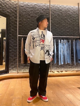 「HYSTERIC GLAMOUR（ヒステリックグラマー）のアイテム（チノパンツ）」を使った、DAISUKEさん（メンズ・174cm）の秋コーディネート