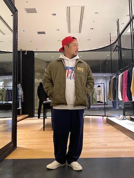 「HYSTERIC GLAMOUR（ヒステリックグラマー）の【26～28cm】サイドジップ ハイカットスニーカー（スニーカー）」を使った、DAISUKEさん（メンズ・174cm）の秋コーディネート