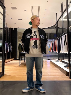 「アイテム（スタジャン）」を使った、DAISUKEさん（メンズ・174cm）の秋コーディネート