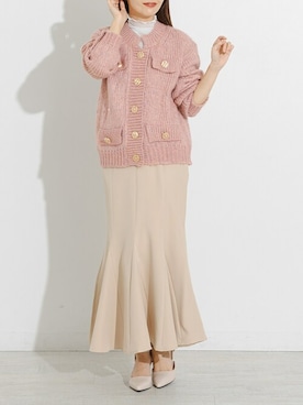 「DAY CLOSET（デイ クローゼット）のレディース きれいめシルエットマーメイドスカート（スカート）」を使った、TeddyShopさん（レディース・158cm）の冬コーディネート