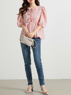 「DAY CLOSET（デイ クローゼット）のアイテム（シャツ/ブラウス）」を使った、TeddyShopさん（レディース・158cm）の夏コーディネート