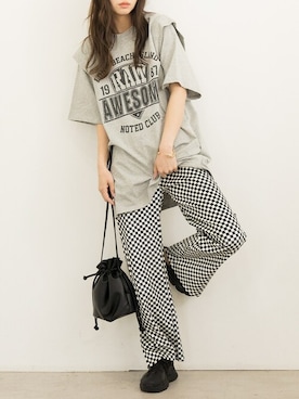 「DAY CLOSET（デイ クローゼット）のアイテム（Tシャツ/カットソー）」を使った、TeddyShopさん（レディース・158cm）の秋コーディネート
