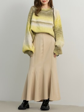 「DAY CLOSET（デイ クローゼット）のレディース きれいめシルエットマーメイドスカート（スカート）」を使った、TeddyShopさん（レディース・156cm）の冬コーディネート