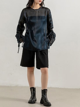 「DAY CLOSET（デイ クローゼット）のアイテム（シャツ/ブラウス）」を使った、TeddyShopさん（レディース・164cm）の夏コーディネート