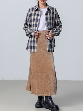 「DAY CLOSET（デイ クローゼット）のアイテム（シャツ/ブラウス）」を使った、TeddyShopさん（レディース・158cm）の秋コーディネート
