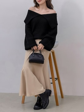 「DAY CLOSET（デイ クローゼット）のレディース きれいめシルエットマーメイドスカート（スカート）」を使った、TeddyShopさん（レディース・158cm）の秋コーディネート