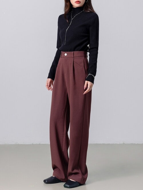 ❤️美品❤️LOHEN 裾ゴムタックパンツ　ネイビー　フリーサイズ PRODUCT STORY | タックパンツ