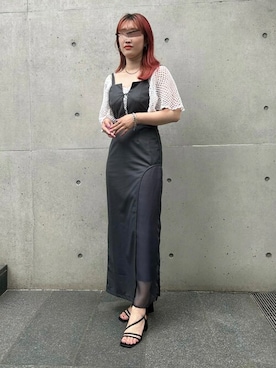 「&g'aime（アンジェム）のアイテム」を使った、Mさん（レディース・157cm）の夏コーディネート