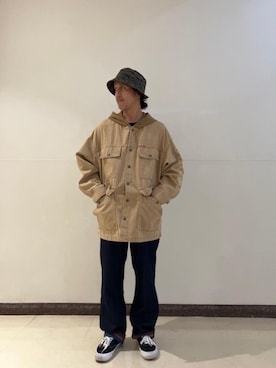 「アイテム（ブルゾン、ベージュ系）」を使った、hyshmt01さん（メンズ・171cm）の秋コーディネート