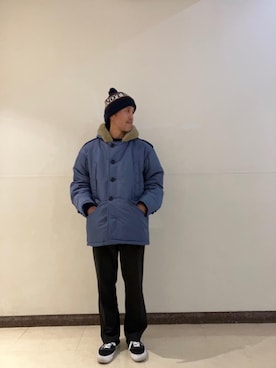 「HYSTERIC GLAMOUR（ヒステリックグラマー）のアイテム（ダウンジャケット/コート）」を使った、hyshmt01さん（メンズ・171cm）の冬コーディネート