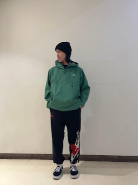 「HYSTERIC GLAMOUR（ヒステリックグラマー）のアイテム（スウェットパンツ）」を使った、hyshmt01さん（メンズ・171cm）の冬コーディネート